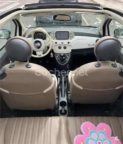 Usado Fiat 500C Lounge 105 CV (77 kW) 2016 Beige Descapotable