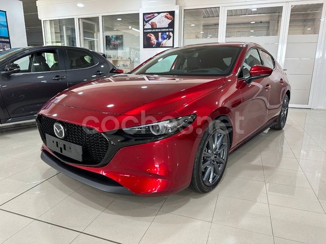 Rojo Usado 2023 Mazda 3 Exclusive-Line Berlina | 24.900 € (Precio justo) - Imagen 1/4