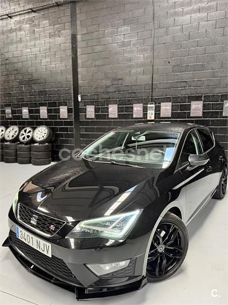 Usado Seat Leon FR 150 CV (110 kW) 2015 Negro Berlina