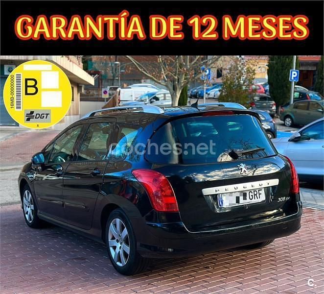 Negro Usado 2009 Peugeot 308 SW Sport Familiar | 4490 € - Imagen 1/4