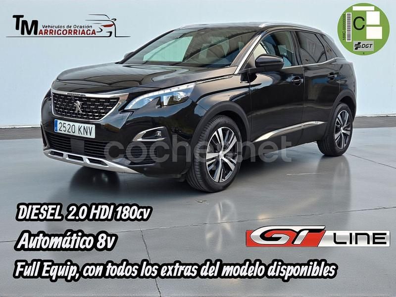 Negro Usado 2018 Peugeot 3008 GT-line SUV | 15.890 € (Precio justo) - Imagen 1/4