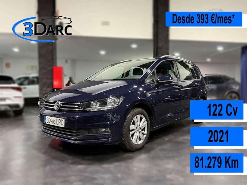 Negro Usado 2021 VW Touran Advance Monovolumen | 23.545 € (Precio justo) - Imagen 1/4