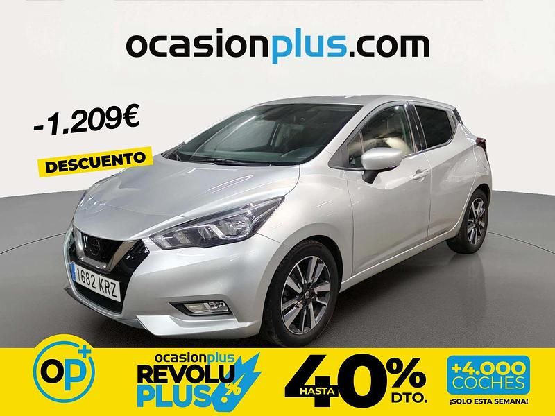 Usado Nissan Micra N-Connecta 90 CV (66 kW) 2018 Gris Utilitario