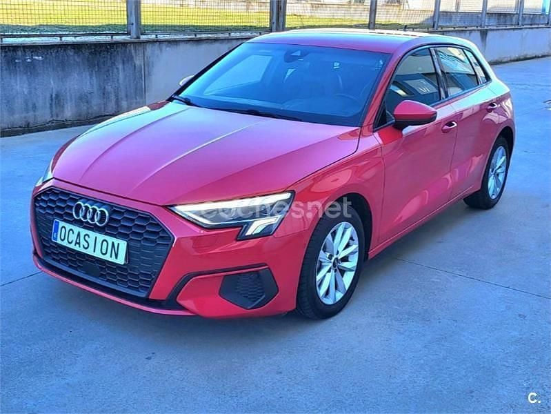 Usado Audi A3 S-Line 150 CV (110 kW) 2021 Rojo Berlina