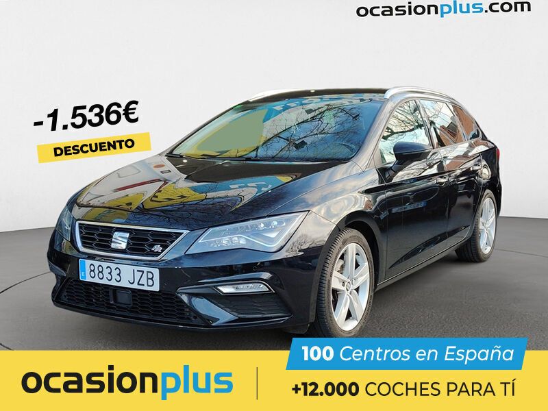 Negro Usado 2017 Seat Leon FR Familiar | 16.900 € (Precio justo) - Imagen 1/4