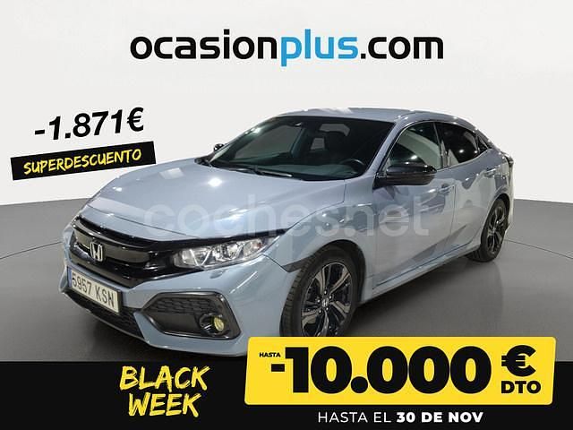Gris / plata Usado 2018 Honda Civic Elegance Berlina | 20.590 € (Un poco caro) - Imagen 1/4