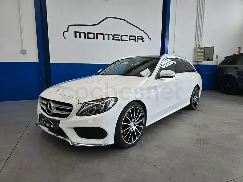 Usado Mercedes C220 AMG line 170 CV (125 kW) 2014 Blanco Familiar