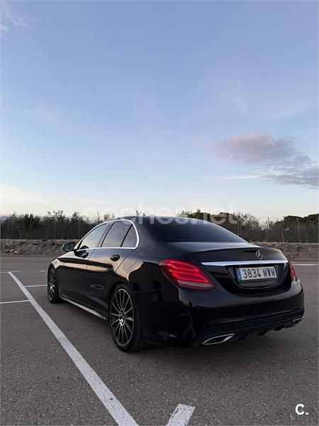 Usado Mercedes C250 AMG line 204 CV (150 kW) 2016 Negro Berlina