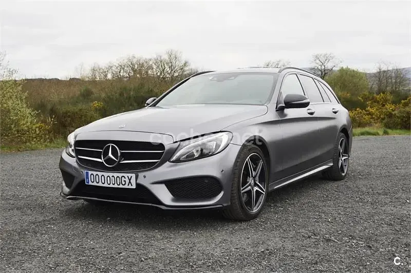 Usado Mercedes C250 AMG line 204 CV (150 kW) 2016 Gris / plata Familiar
