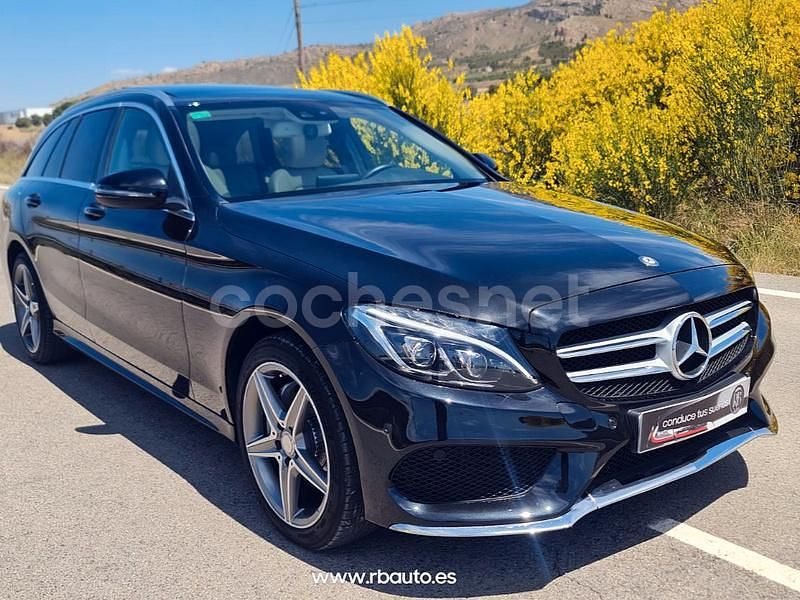 Negro Usado 2016 Mercedes C220 AMG line Familiar | 21.490 € (Precio justo) - Imagen 1/4