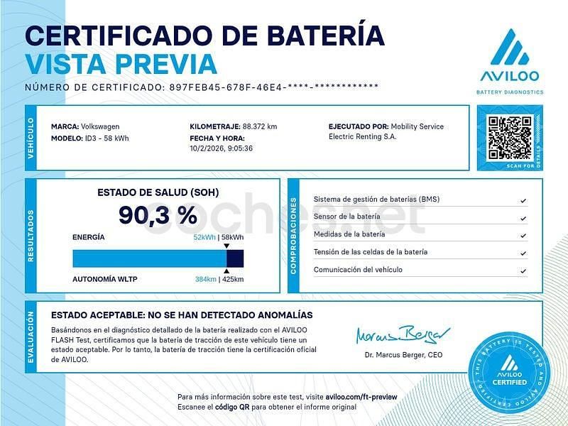 Usado VW ID.3 Pro Performance 150 kW (204 CV) 2022 Eléctrico Utilitario