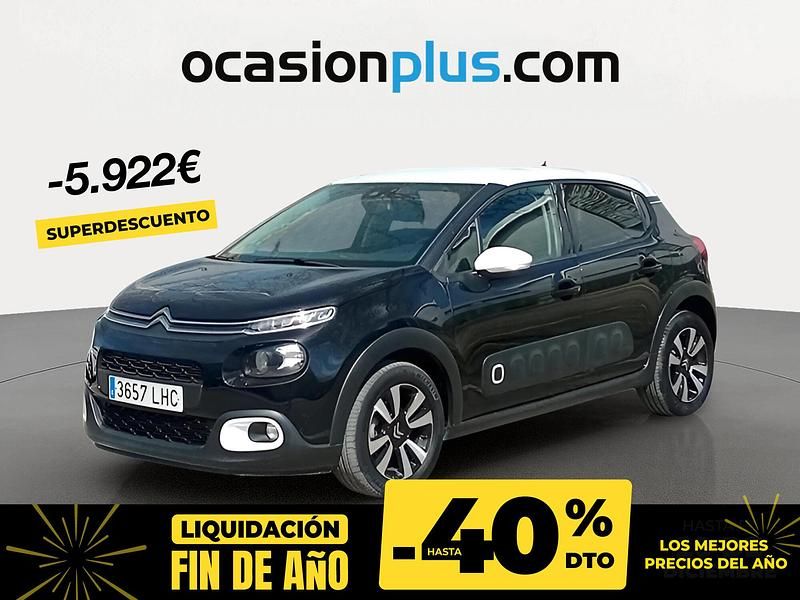 Negro Usado 2020 Citroën C3 PureTech Utilitario | 12.350 € (Precio justo) - Imagen 1/4