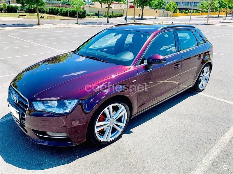 Usado Audi A3 S-Line 150 CV (110 kW) 2015 Granate Berlina