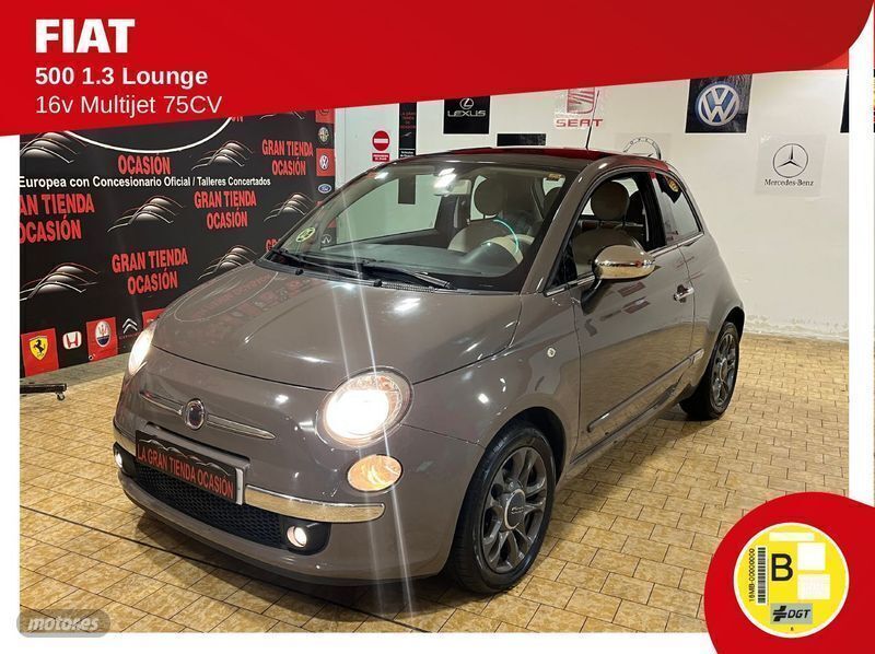 Marrón Usado 2008 Fiat 500 Lounge Berlina | 8980 € (Un poco caro) - Imagen 1/4