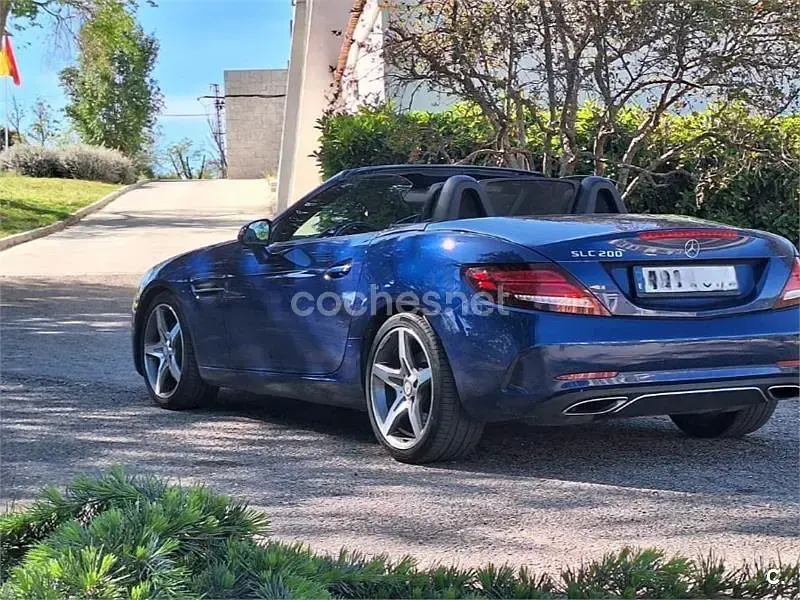 Usado Mercedes SLC200 184 CV (135 kW) 2016 Azul Descapotable