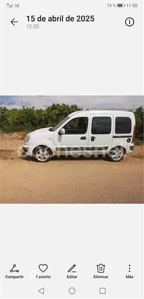 Usado Renault Kangoo Expression 85 CV (62 kW) 2009 Blanco Familiar