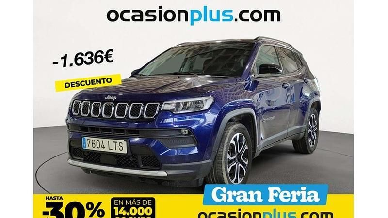 Azul Usado 2021 Jeep Compass Limited SUV | 16.364 € (Buen precio) - Imagen 1/4