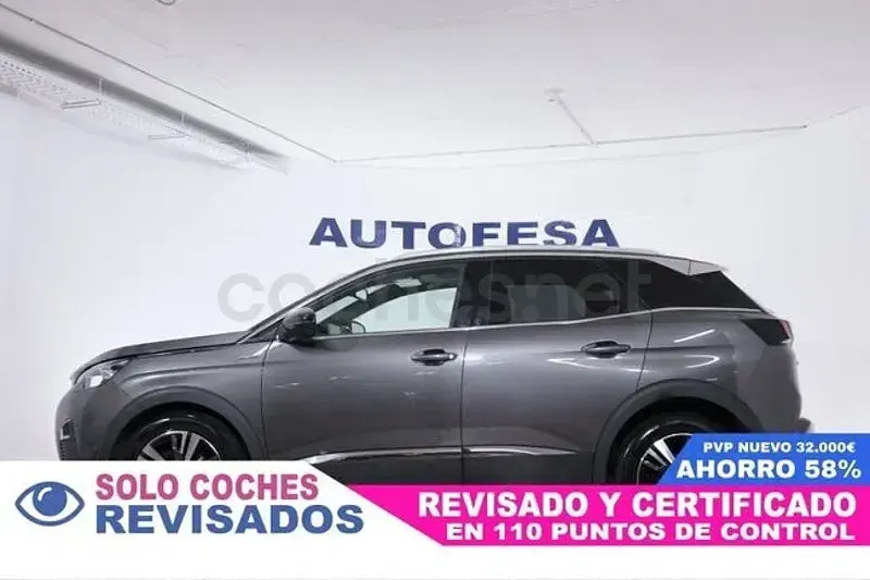 Usado Peugeot 3008 GT-line 130 CV (95 kW) 2018 Gris / plata SUV