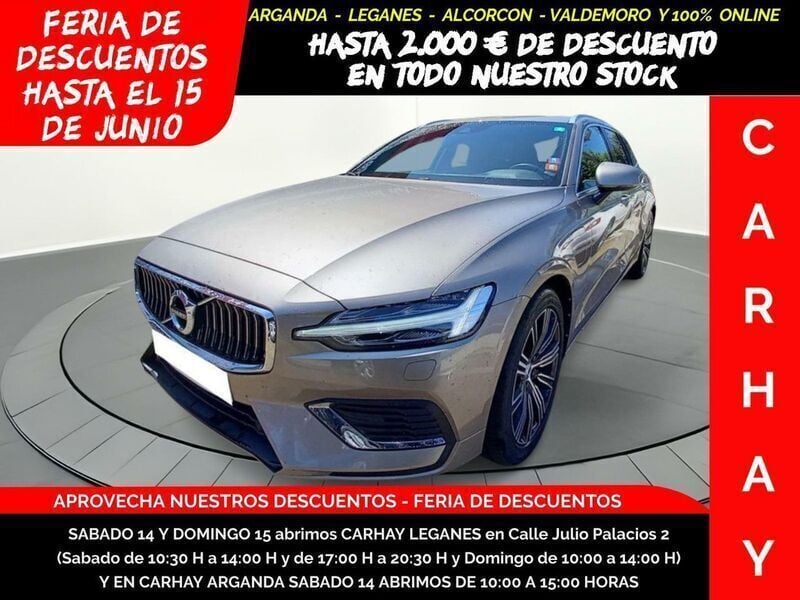 Gris Usado 2020 Volvo V60 Inscription Familiar | 29.590 € (Precio justo) - Imagen 1/4