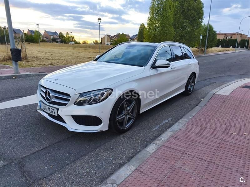 Blanco Usado 2018 Mercedes C220 Familiar | 16.800 € (Precio justo) - Imagen 1/4