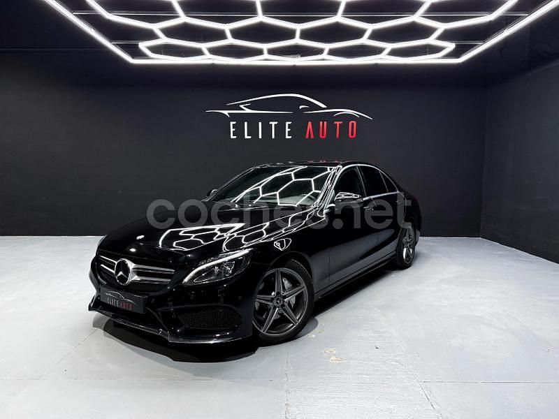 Usado Mercedes C200 AMG line 136 CV (100 kW) 2016 Negro Berlina