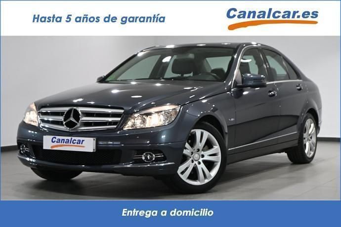 Gris Usado 2009 Mercedes C180 Avantgarde Berlina | 13.331 € (Un poco caro) - Imagen 1/4