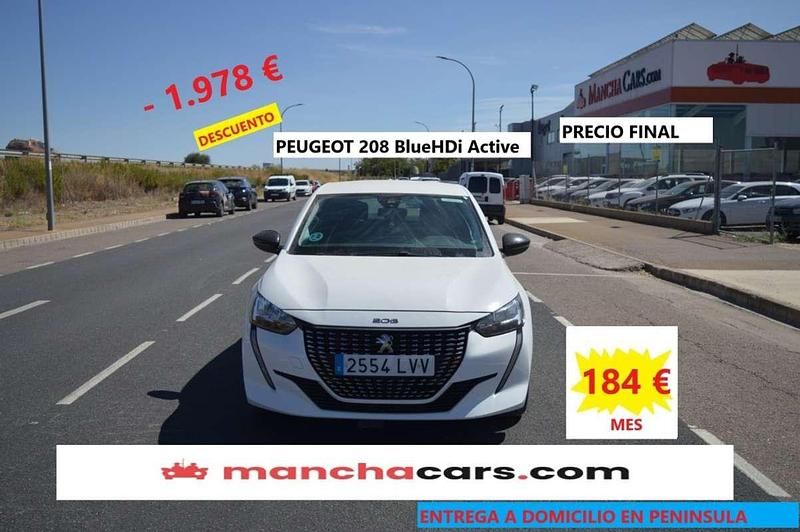 Blanco Usado 2022 Peugeot 208 Active Utilitario | 13.490 € (Precio justo) - Imagen 1/4