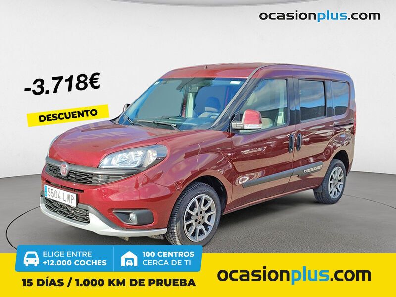 Rojo Usado 2022 Fiat Doblò Trekking Monovolumen | 16.390 € (Precio justo) - Imagen 1/4