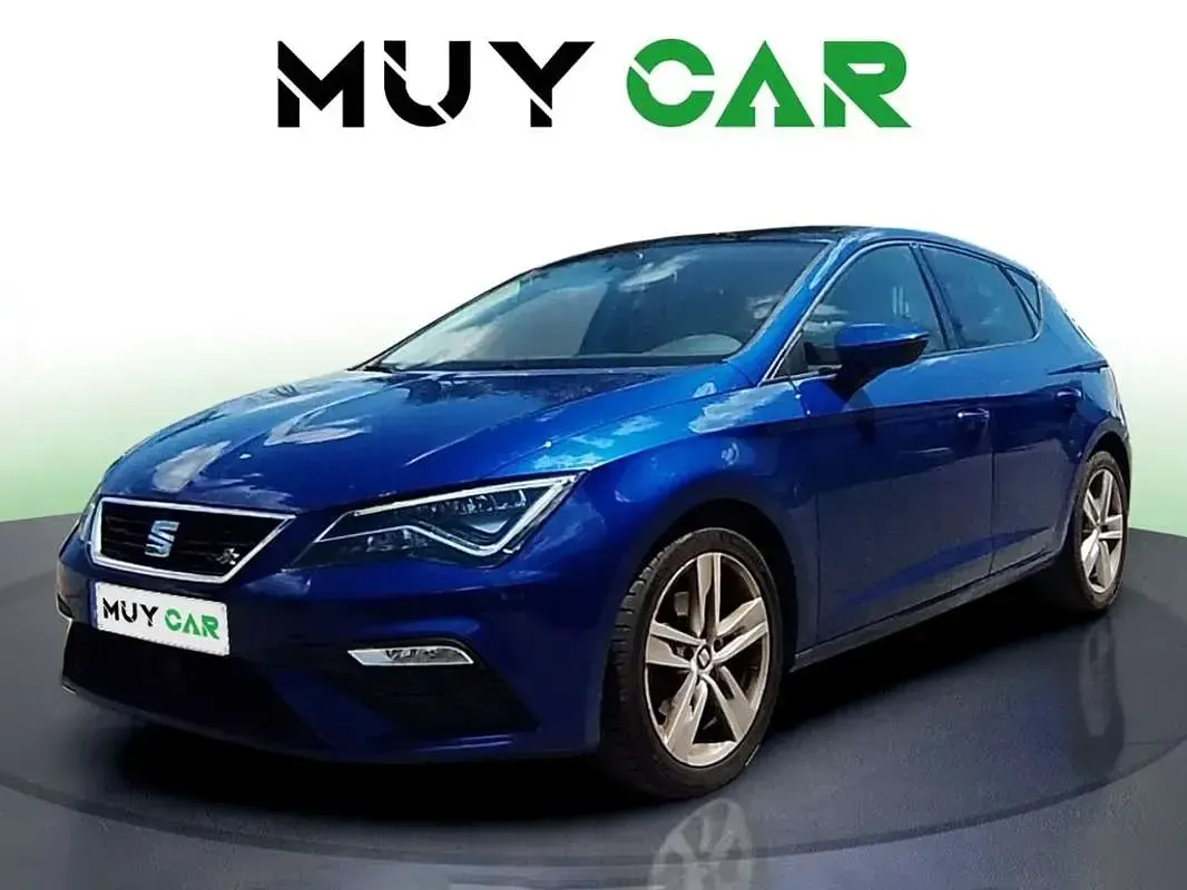 Usado Seat Leon FR 131 CV (96 kW) 2019 Azul Utilitario