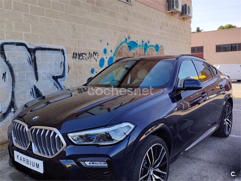 Azul Usado 2021 BMW X6 SUV | 62.900 € (Caro) - Imagen 1/4