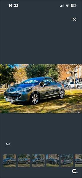 Usado Peugeot 207 CC 120 CV (88 kW) 2008 Gris / plata Descapotable