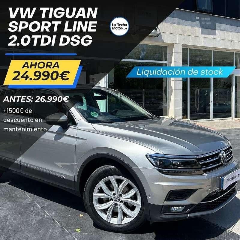 Usado VW Tiguan Sportline 150 CV (110 kW) 2018 Gris / plata SUV