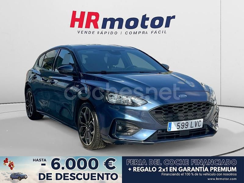 Azul Usado 2021 Ford Focus ST-Line Berlina | 16.390 € (Un poco caro) - Imagen 1/4