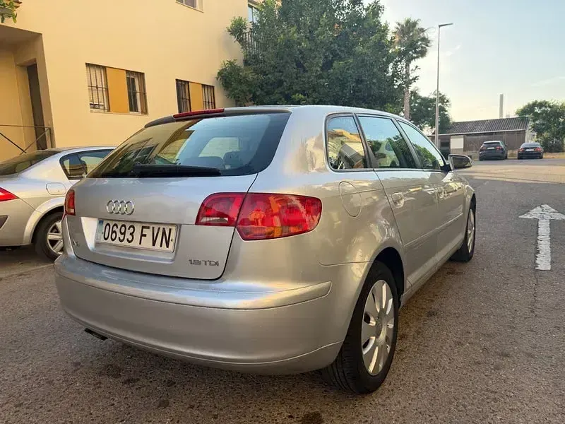 Usado Audi A3 Sportback Ambiente 105 CV (77 kW) 2007 Gris / plata Utilitario
