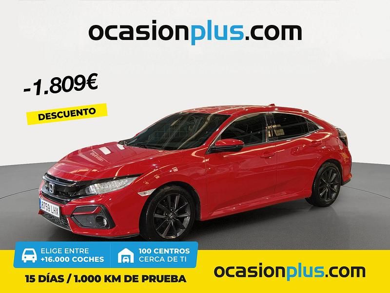 Rojo Usado 2020 Honda Civic Elegance Berlina | 19.900 € (Super precio) - Imagen 1/4