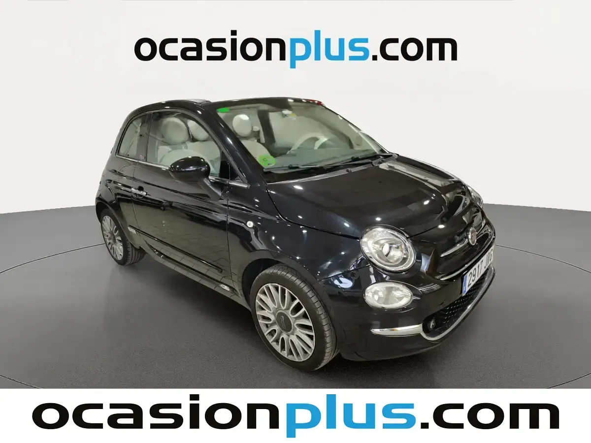 Usado Fiat 500 Lounge 69 CV (50 kW) 2016 Negro Descapotable