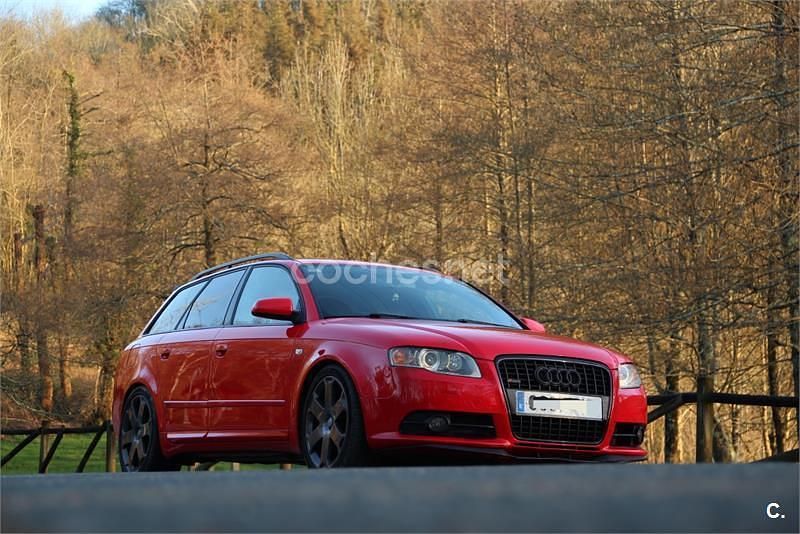 Usado Audi A4 S-Line 140 CV (102 kW) 2007 Rojo Familiar