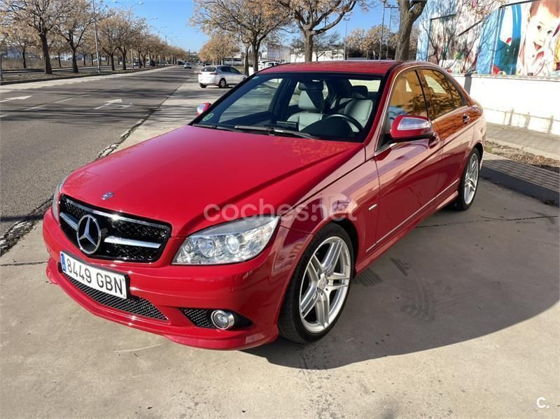 Rojo Usado 2008 Mercedes C180 Avantgarde Berlina | 10.900 € (Precio justo) - Imagen 1/4