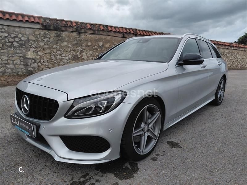 Gris / plata Usado 2016 Mercedes C180 AMG line Familiar | 19.600 € (Un poco caro) - Imagen 1/4