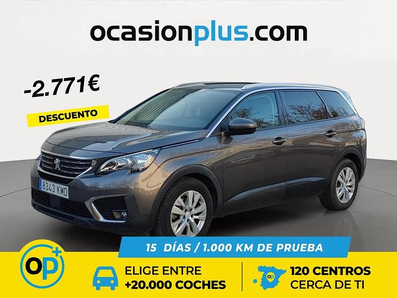 Usado Peugeot 5008 Active 130 CV (95 kW) 2018 Gris Monovolumen
