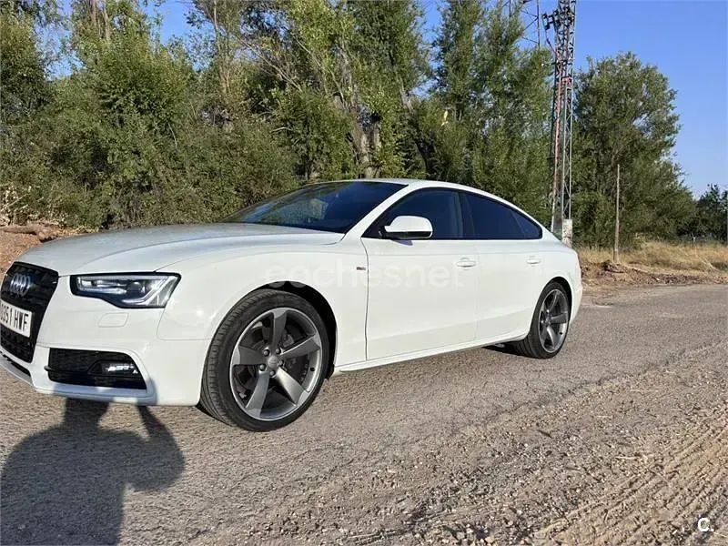 Usado Audi A5 Sportback S-Line 177 CV (130 kW) 2014 Blanco Utilitario