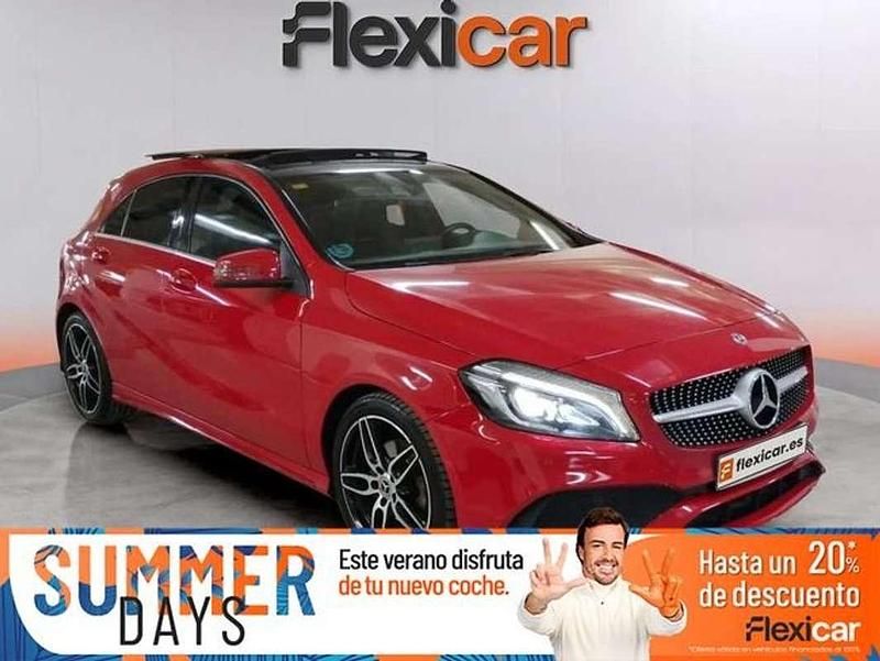 Rojo Usado 2017 Mercedes A200 AMG line Berlina | 17.290 € (Buen precio) - Imagen 1/4