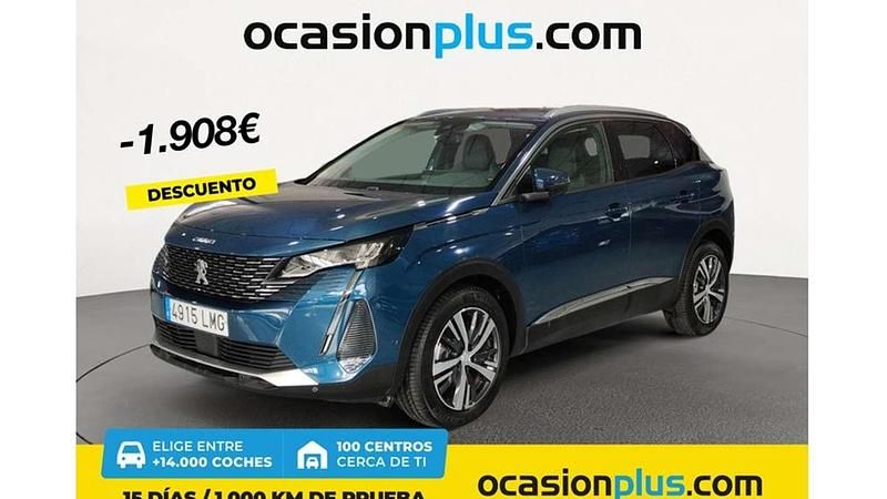 Azul Usado 2021 Peugeot 3008 Allure Monovolumen | 19.082 € (Precio justo) - Imagen 1/4