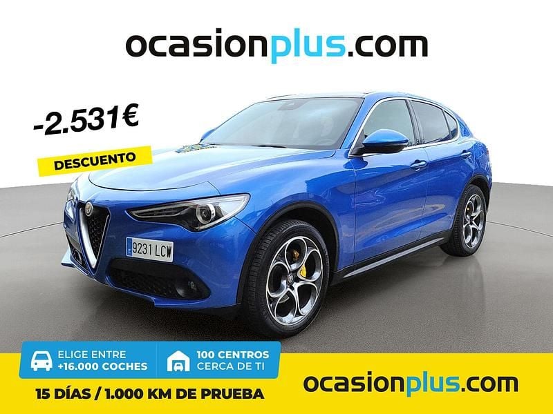 Azul Usado 2019 Alfa Romeo Stelvio Executive SUV | 27.850 € (Precio justo) - Imagen 1/4