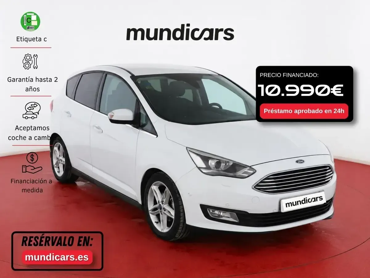 Usado Ford C-MAX Titanium 125 CV (91 kW) 2017 Blanco Monovolumen