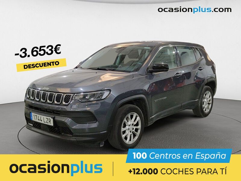 Gris Usado 2022 Jeep Compass Longitude SUV | 21.490 € (Precio justo) - Imagen 1/4