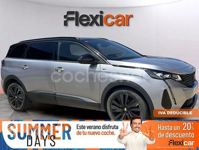 Gris / plata Usado 2021 Peugeot 5008 GT Monovolumen | 24.990 € (Un poco caro) - Imagen 1/4