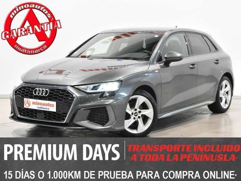 Gris Usado 2021 Audi A3 Sportback S-Line Utilitario | 25.390 € (Precio justo) - Imagen 1/4