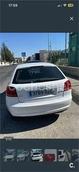 Usado Audi A3 Ambition 105 CV (77 kW) 2010 Blanco Utilitario