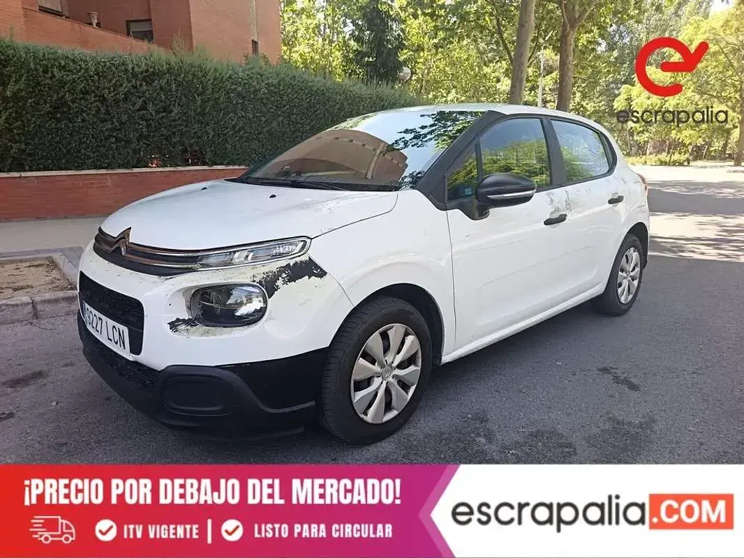 Usado Citroën C3 99 CV (72 kW) 2019 Blanco Utilitario